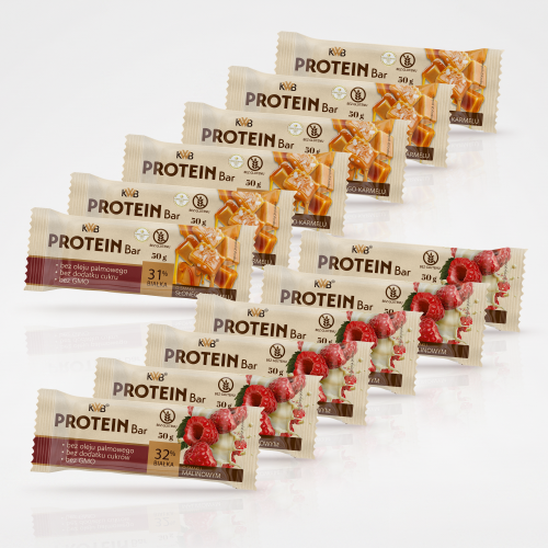 KWB Protein Bar - batony proteinowe w polewie czekoladowej 10+2 GRATIS