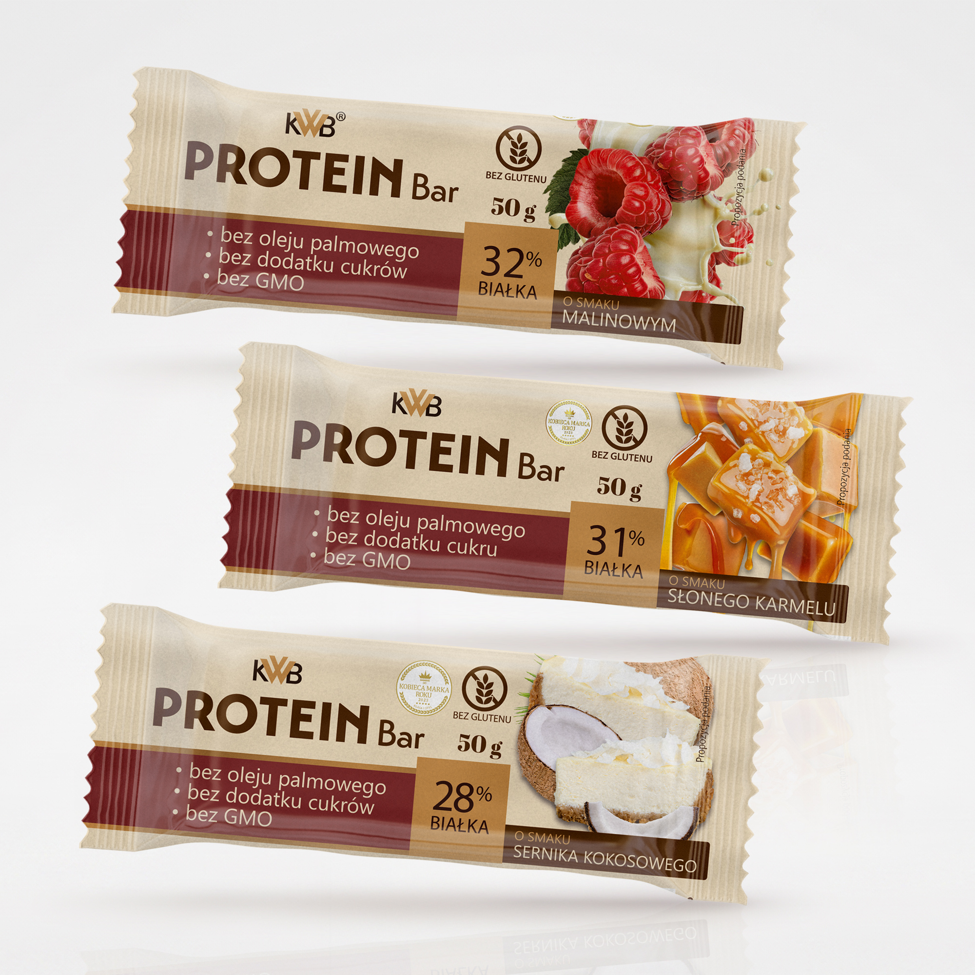 KWB Protein Bar - baton proteinowy w polewie czekoladowej - sernik kokosowy