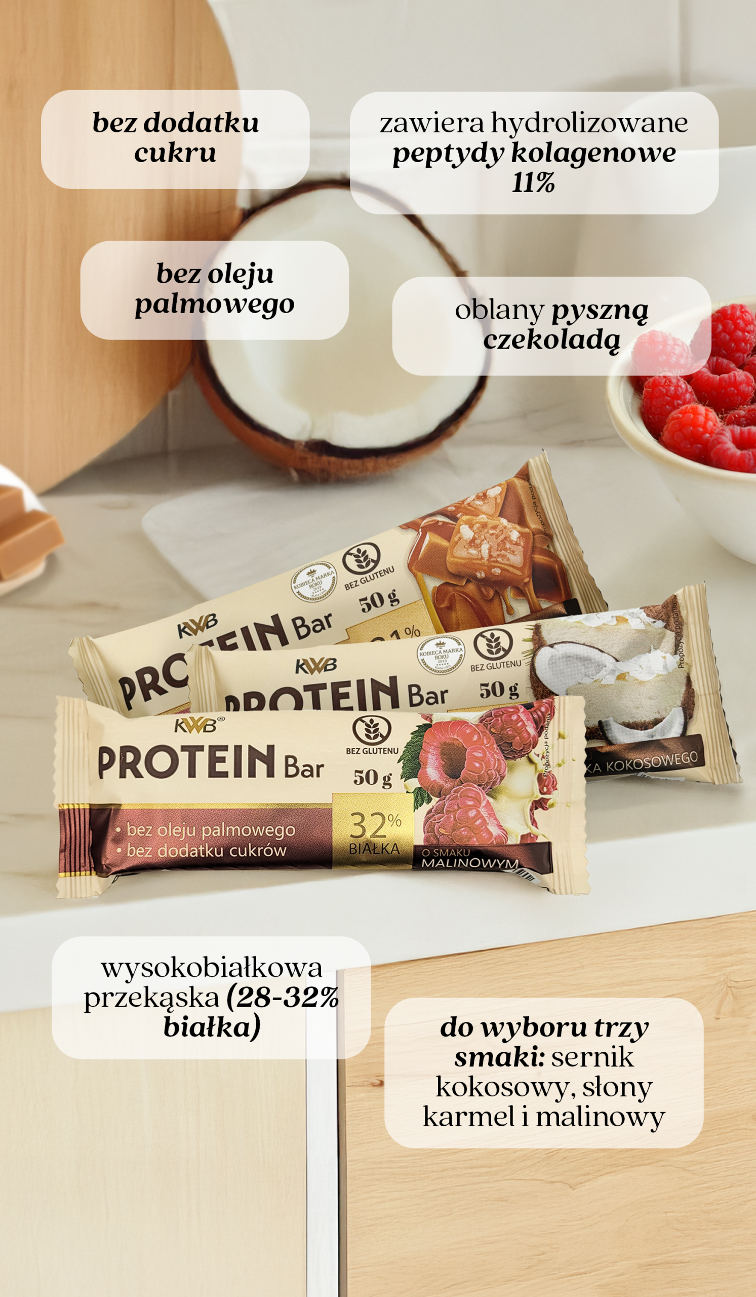 VzNemp22 KWB Protein Bar - baton proteinowy w polewie czekoladowej